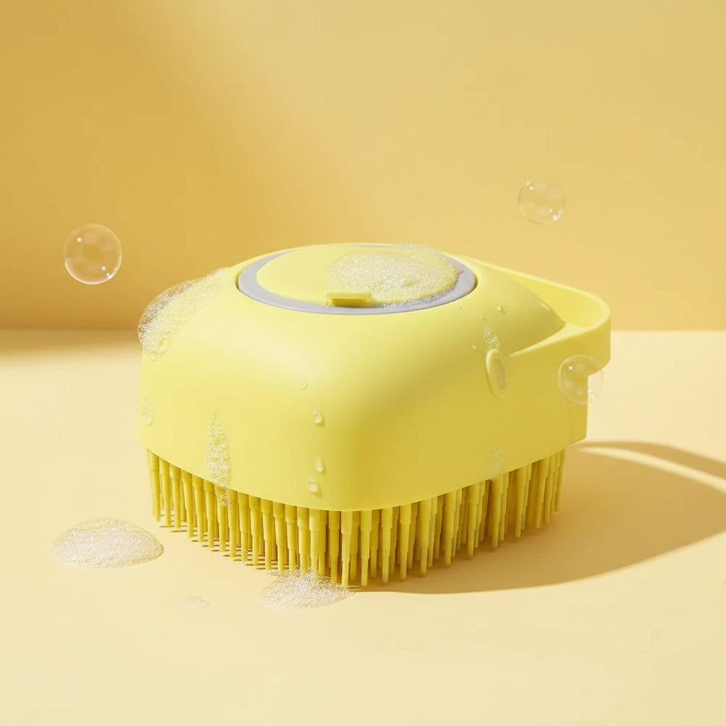 2-in-1 Badebürste mit Shampoo-Spender – Sanfte Massage für glückliche Hunde & Katzen