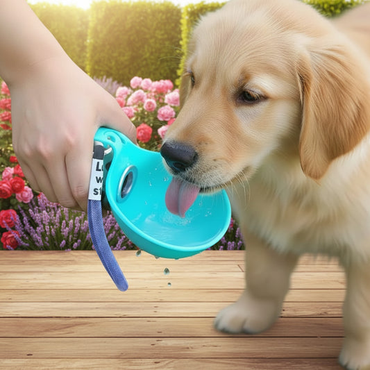 Trinkflasche für Hunde – 285ml Edelstahl mit Silikonnapf