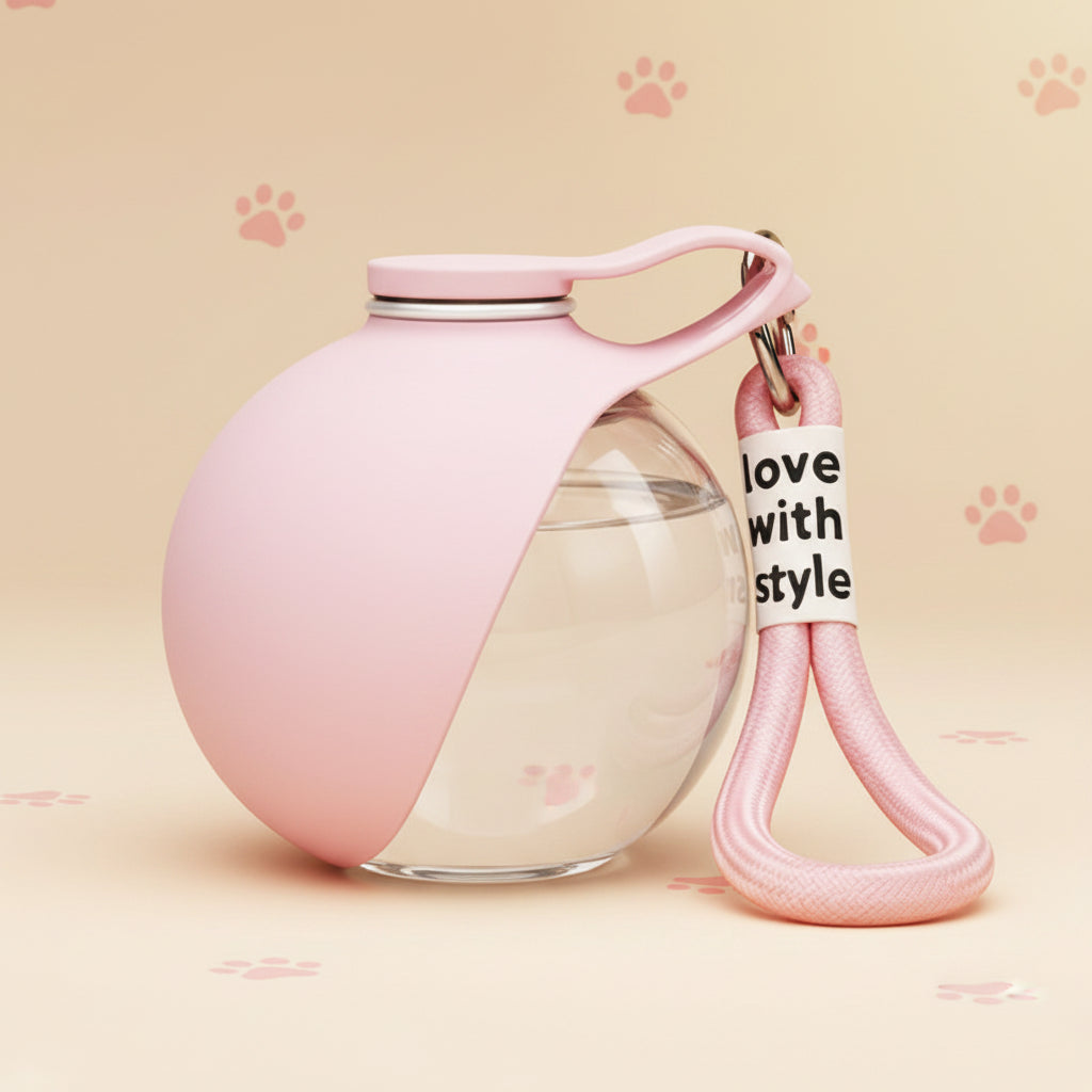 Trinkflasche für Hunde – 285ml Edelstahl mit Silikonnapf