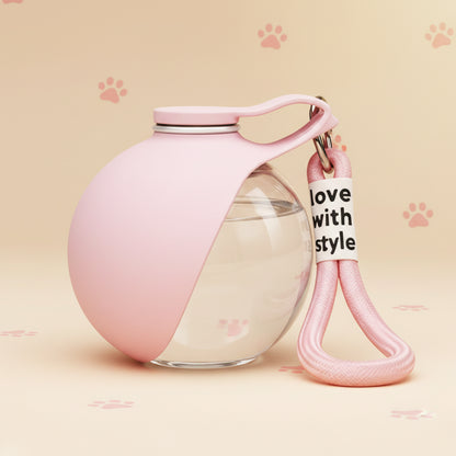 Trinkflasche für Hunde – 285ml Edelstahl mit Silikonnapf