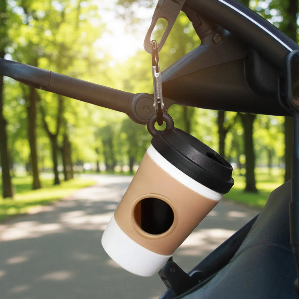Kotbeutelspender im Kaffeebecher-Design – Stylisch & Praktisch für jeden Spaziergang