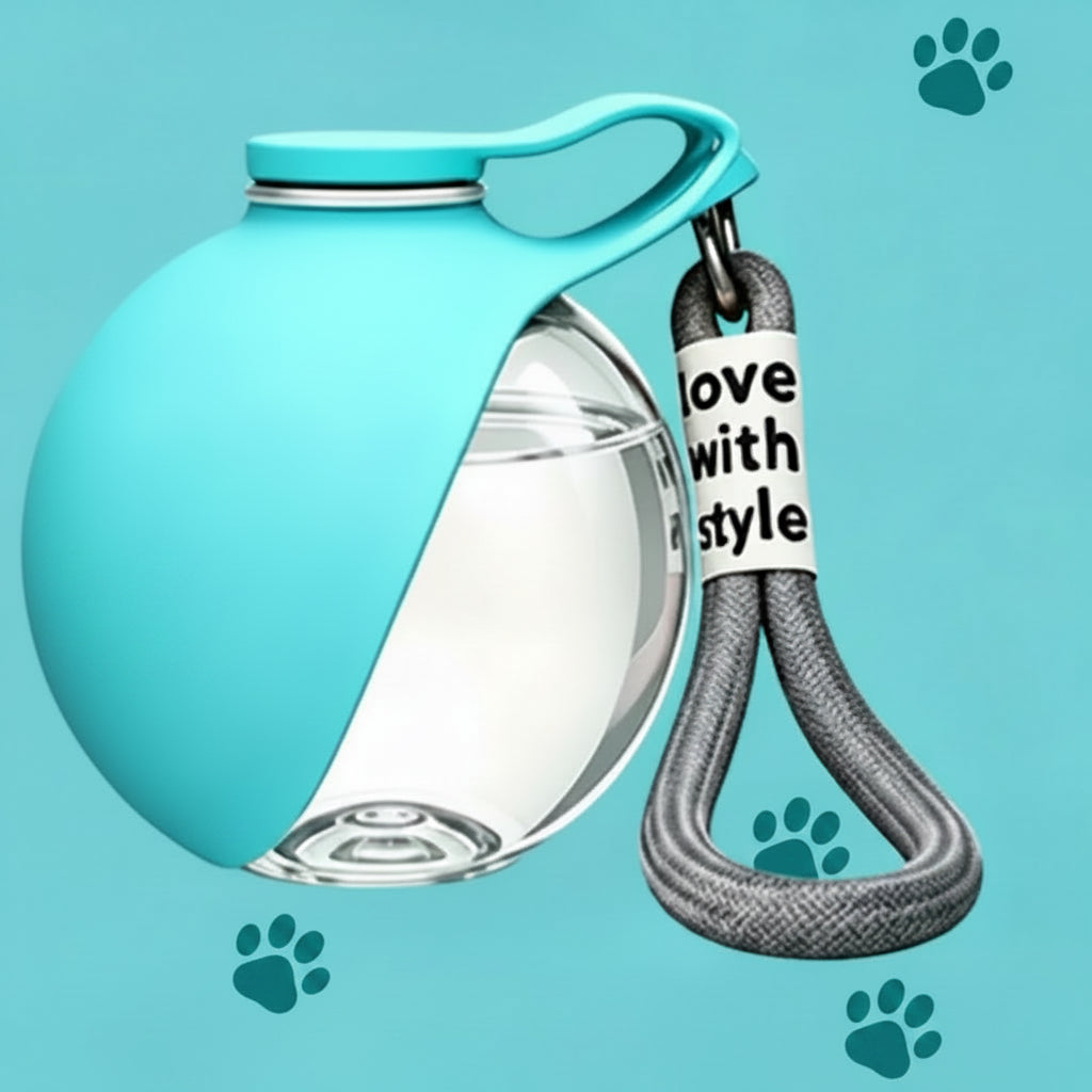 Trinkflasche für Hunde – 285ml Edelstahl mit Silikonnapf