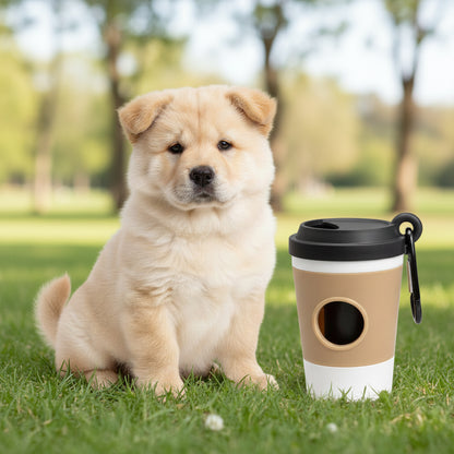 Kotbeutelspender im Kaffeebecher-Design – Stylisch & Praktisch für jeden Spaziergang